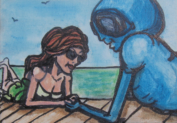similar alien tim kelly artist on a dock by the bay