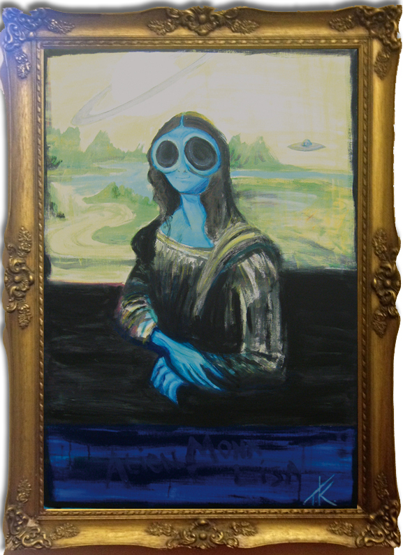 similar alien mona lisa tim kelly artist alien art