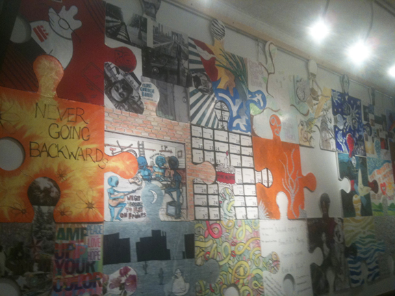 The puzzle project at happy time nyc lower east side art tim kelly artist nyc puzle project