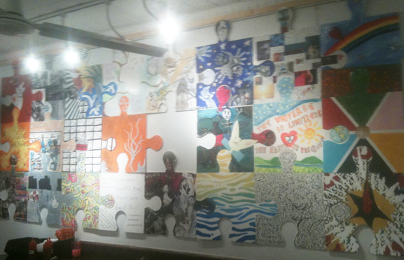 The puzzle project at happy time nyc lower east side art tim kelly artist nyc puzle project