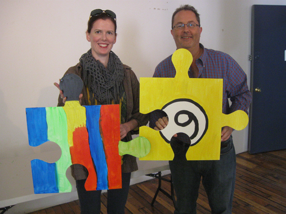 puzzle art installation & collaborative project monroe center for the arts hoboken nj tim kelly artist nyc