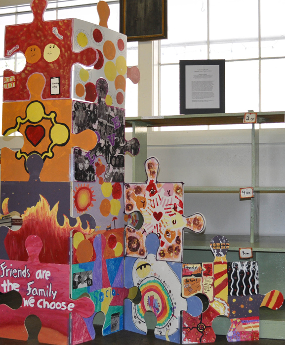 the puzzle art installation & collaborative project north salem elementary school tim kelly artist nyc