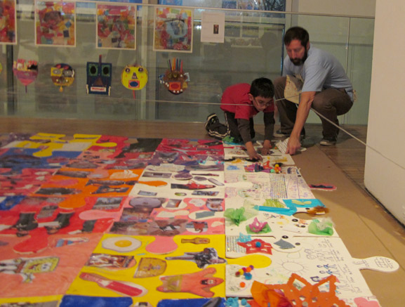 puzzle project queens museum of art ps144 tim kelly art nyc collaboration installation