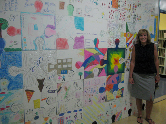 puzzle art project nyc ps15 brooklynschool art is good tim kelly artist nyc collaborative installation