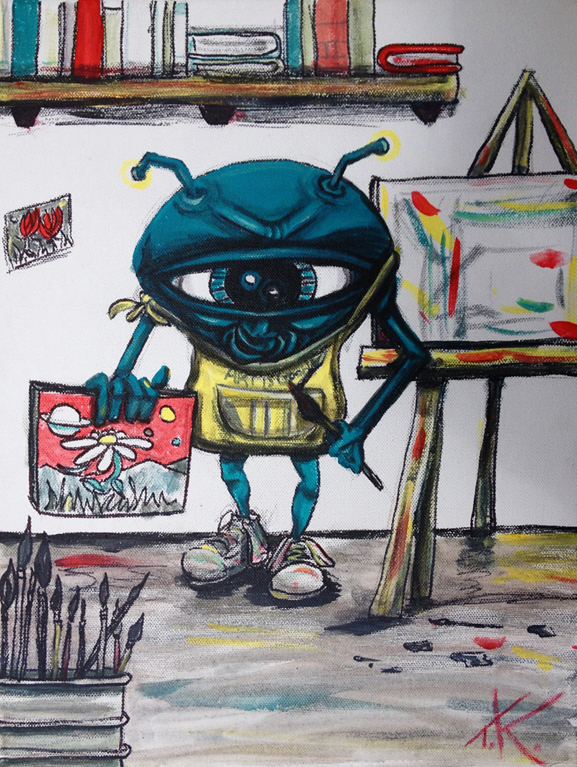 similar alien art tim kelly artist broonkly nyc alien art