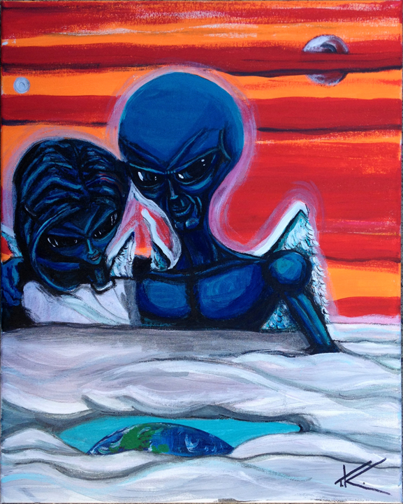 similar alien art tim kelly artist broonkly nyc alien art