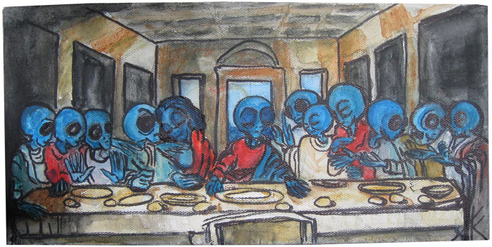 alien last supper tim kelly artist similar alien art nyc