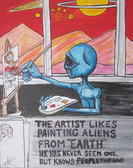 sinilar alien painter tim kelly artist nyc alien art