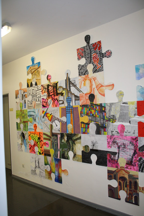 puzzle art installation & collaborative project germany tim kelly artist world-wide