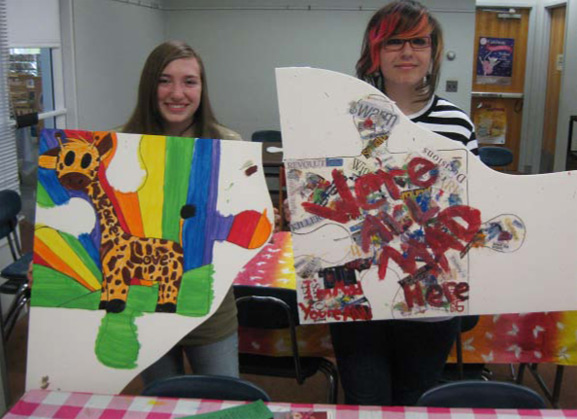 puzzle art project art is good tim kelly artist howel library monmouth library system