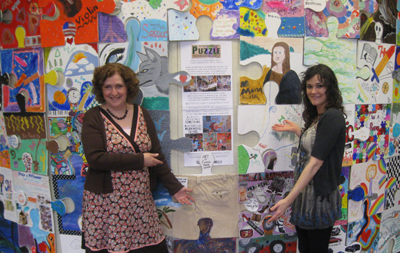 puzzle installation and collaborative project monmouth library tim kelly artist nyc art is good