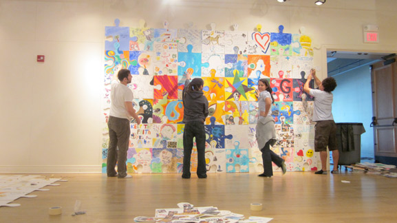 puzzle installation and collaborative project middletown arts center tim kelly artist 