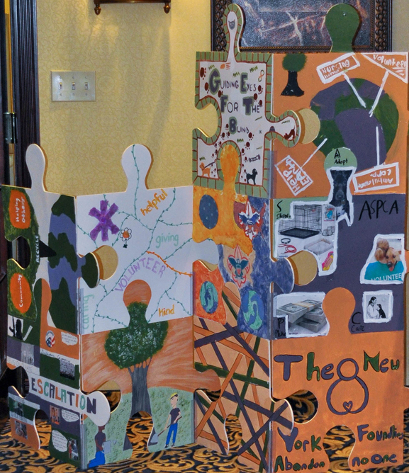the puzzle art installation & collaborative project north salem elementary school tim kelly artist nyc