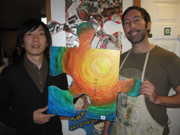 puzzle making art party brooklyn nyc tim kelly art puzzle project