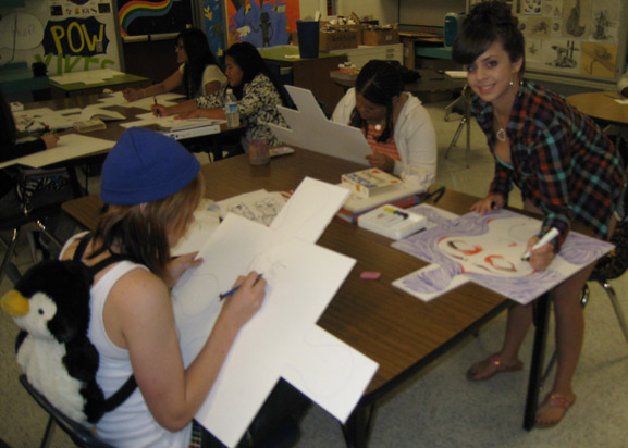 puzzle installation and collaborative project School of Creative and Performing Arts in San Diego tim kelly artist art is good tracey partridge