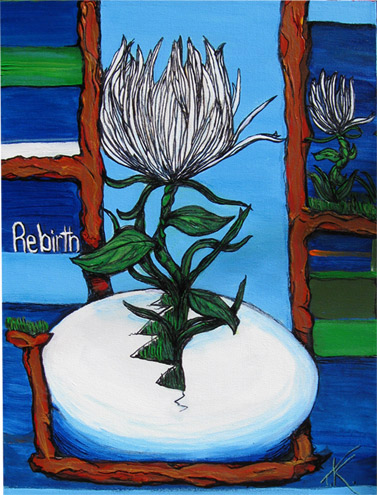 rebirth flower art tim kelly artist
