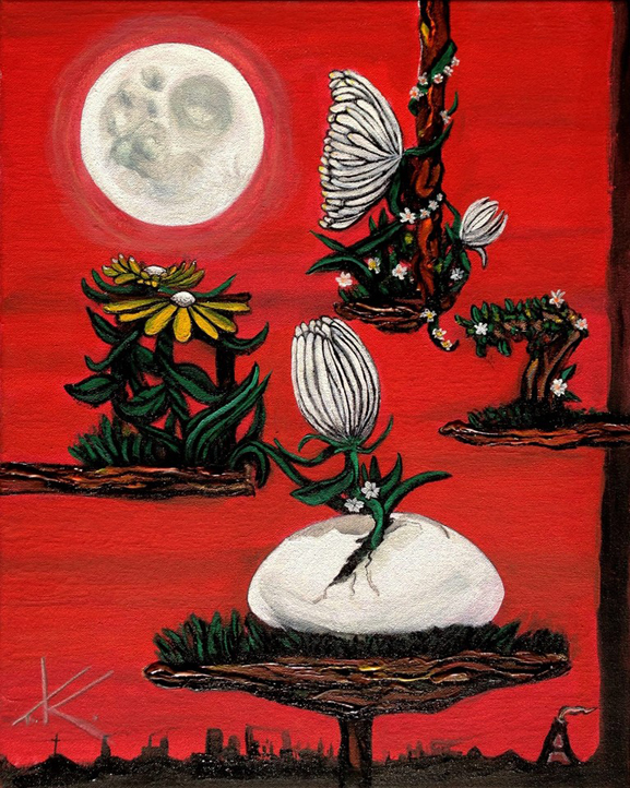 tim kelly artist nyc brooklyn art is good moon art flower art